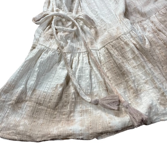 Boho Tie Dye Oversized Tank Top Ties & Tassels Aerie Size Small Crochet Neckline - Picture 6 of 15